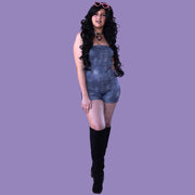 The Rosie Denim Printed Romper