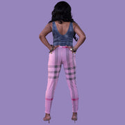 The Layla Pink Plaid Legging