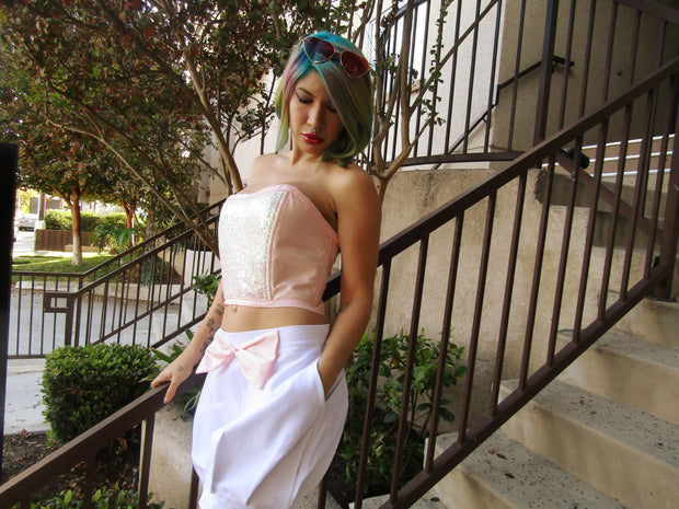 The Camryn Sequin Crop Corset
