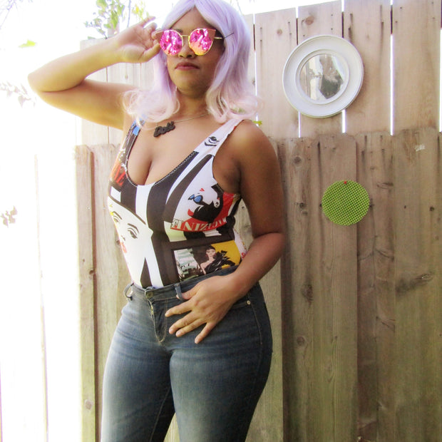The Daphne Vintage Magazine Bodysuit